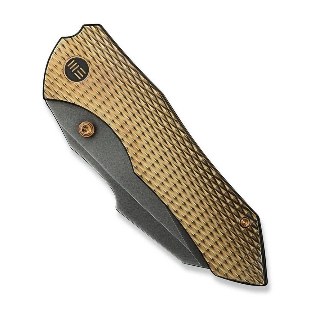 We Knife Co Ltd High-Fin XL Framelock Gold CPM-20CV Folding Blade – WE24010-3