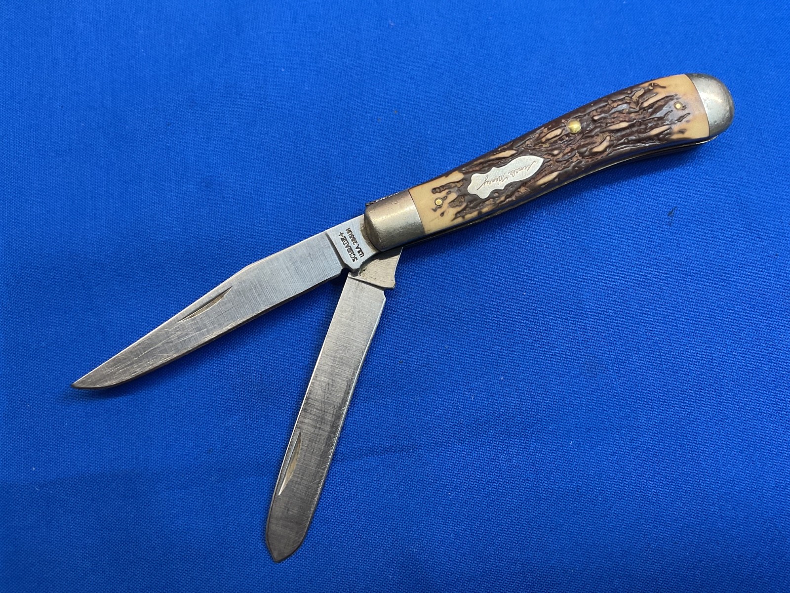 Schrade Uncle Henry 285UH Staglon Trapper Folding Pocket Knife USA