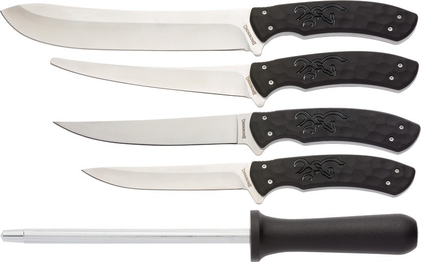 Browning Primal Fish and Game Butcher Set 3220446 Stainless Polymer Fixed Knife