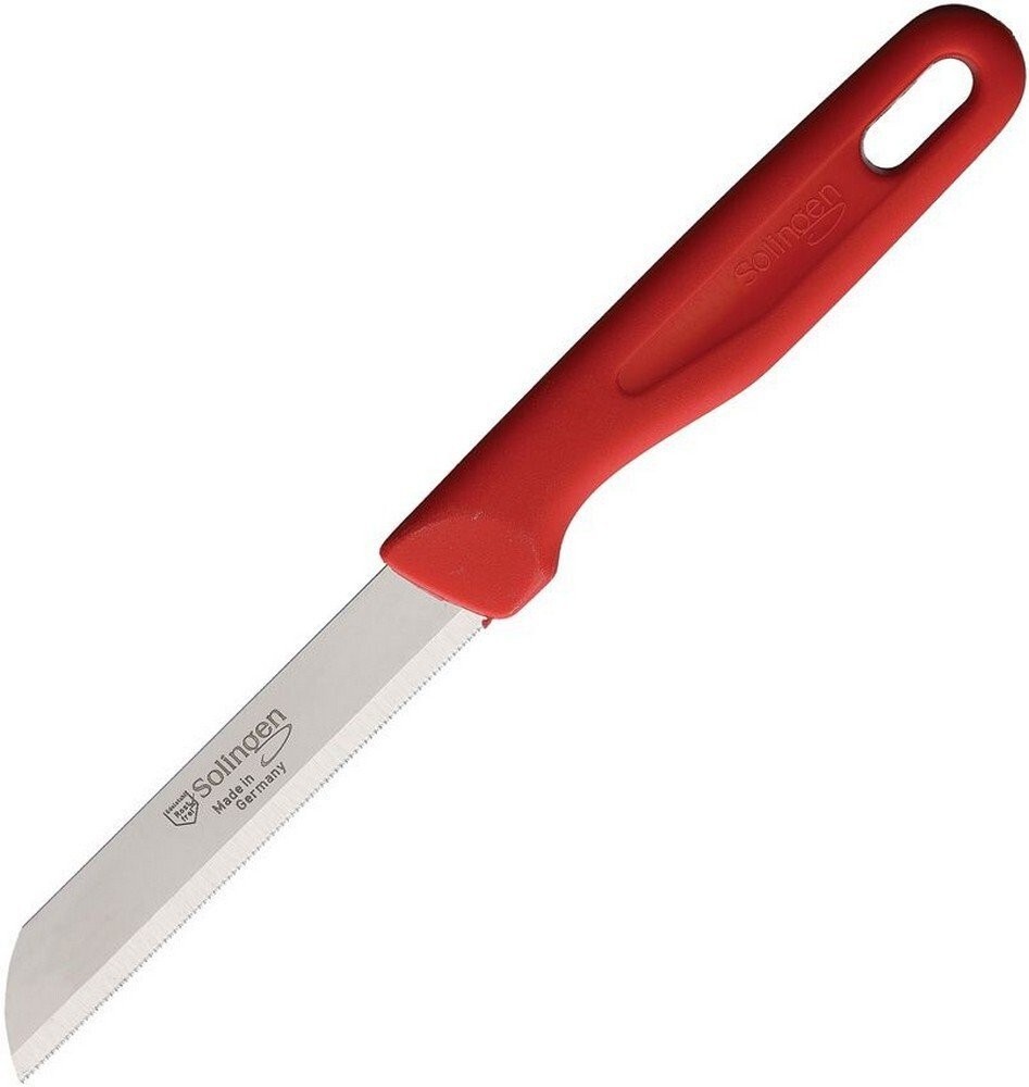 Solingen Vegetable/Fruit Kitchen Knife Steel Blade Red Plastic Handle – SOLB001R