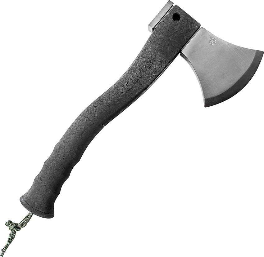 Schrade Axe Black Handle SCAXE2 12 7/8″ Stainless Rubber