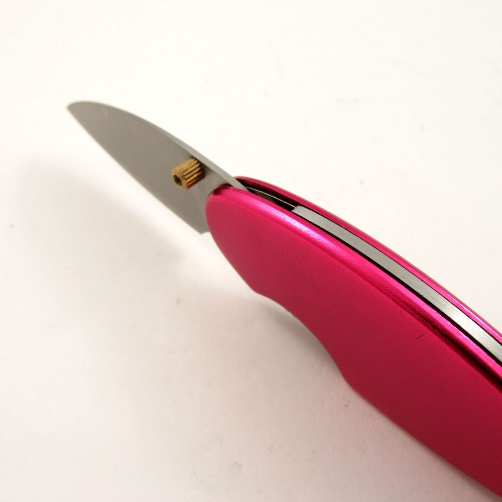 FOLDING POCKET KNIFE | 2.75″ Mini Women’s Pink Magenta Purple Slim Oval Pebble