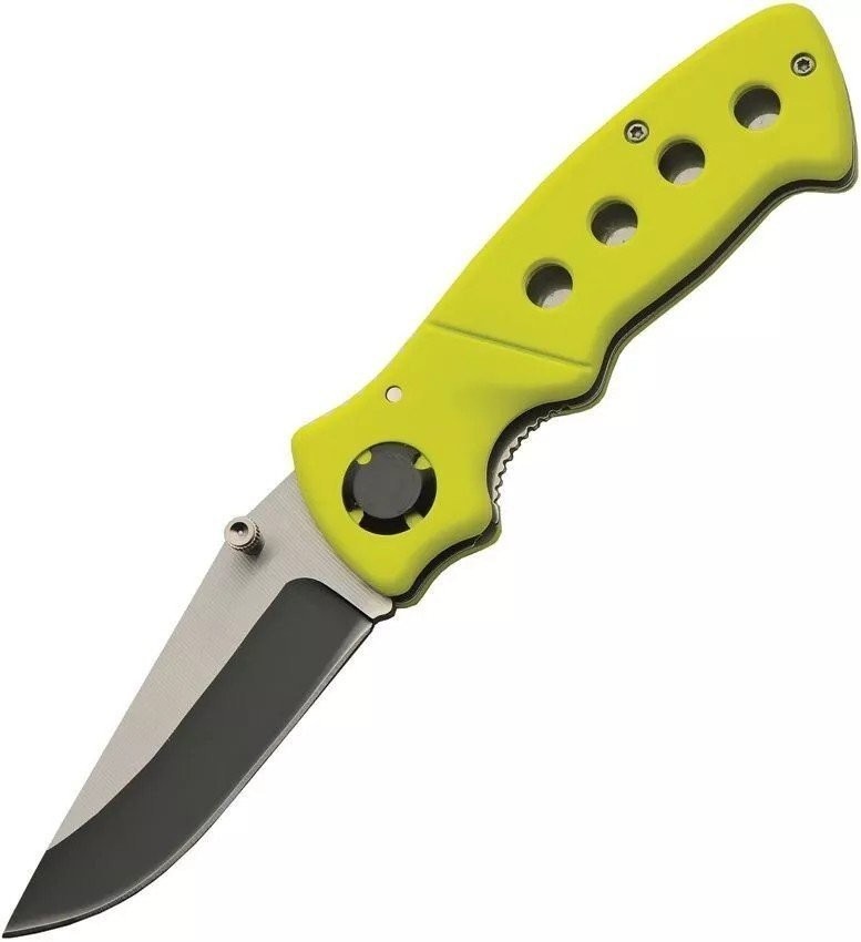 Rite Edge Hollow Pocket Knife 3″ 3Cr13 Steel Blade Neon ABS Handle – 211581-YW