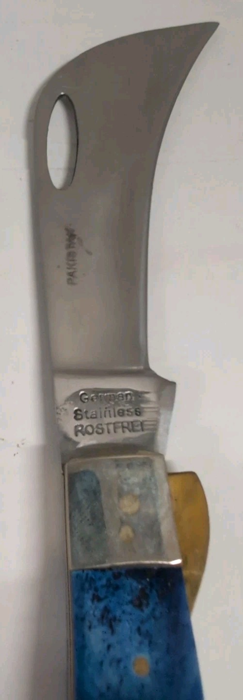 set 2 Frost Cutlery Folding Knife Rostfrei Stainless Steel Hawkbill Blade