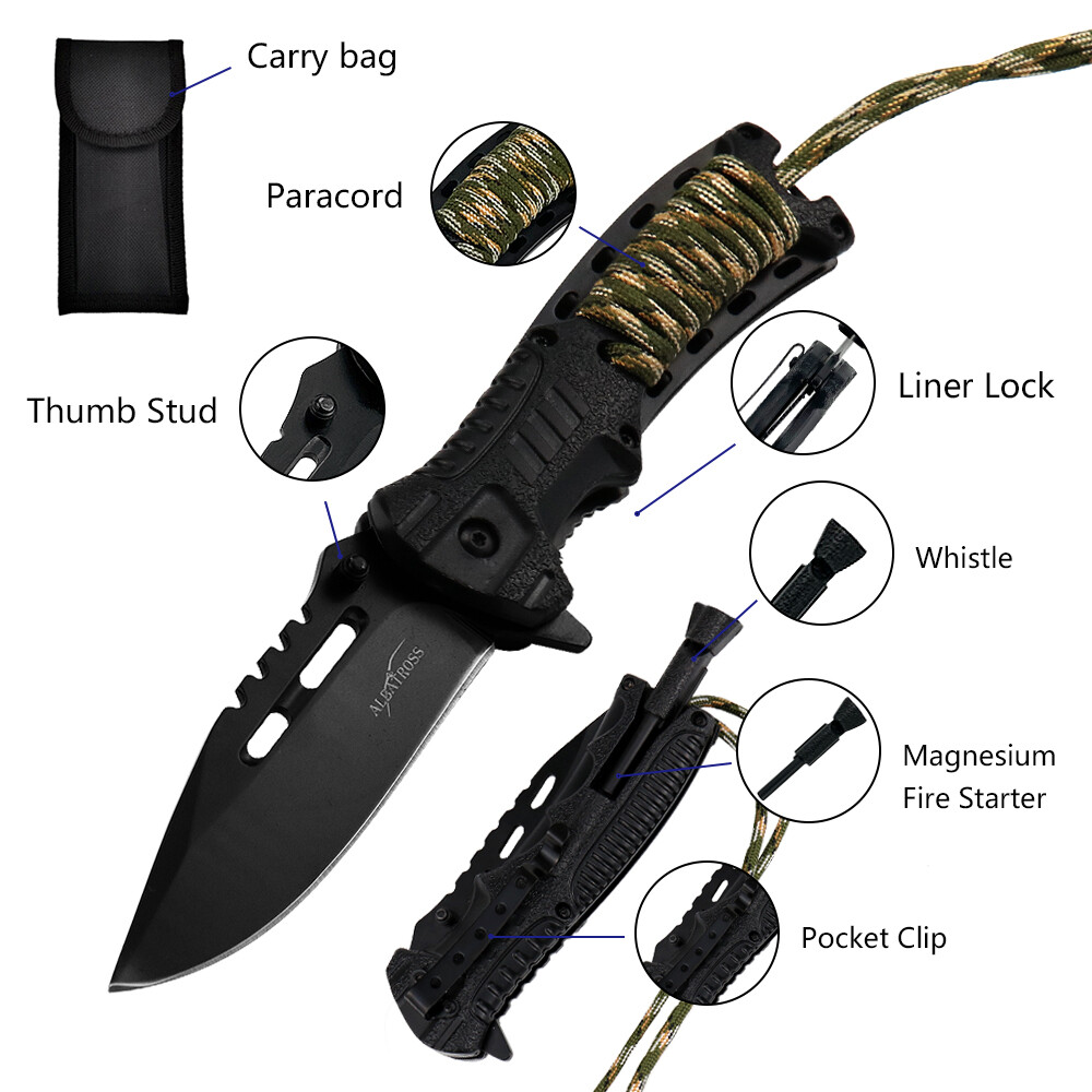ALBATROSS EDC Multi-tool Tactical Survival Camping Outdoor Folding Pocket Knife