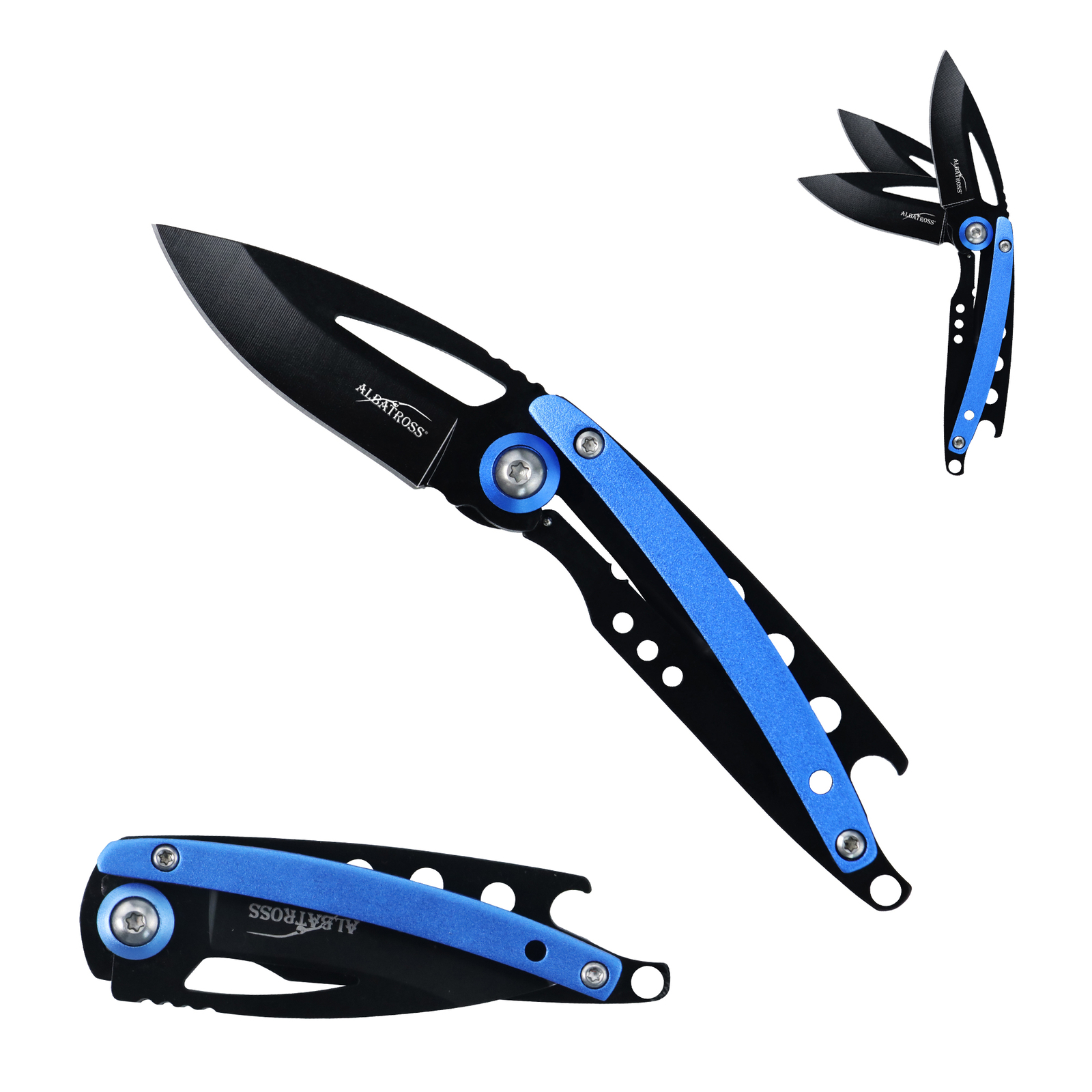 ALBATROSS 5.75″ EDC mini Stainless Steel Folding Pocket Knife BottleOpener 19205