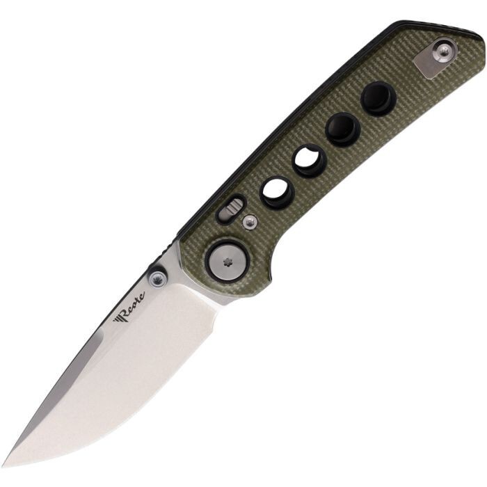 Reate Knives Stonewash Pocket Blade Nitro V Steel Micarta/ G10 Handle – REA130