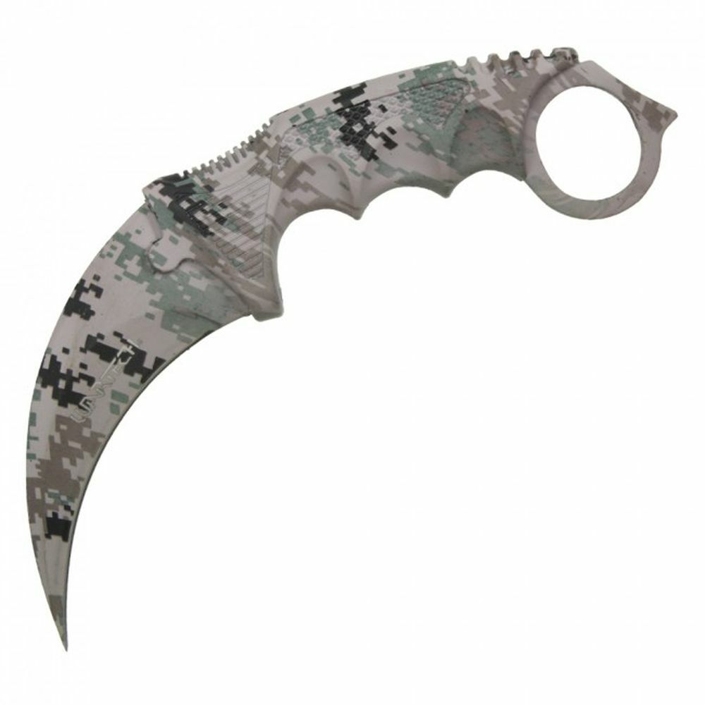 Fixed-Blade Neck Knife | Wartech 2.5″ Digital Camo Tactical Military Karambit