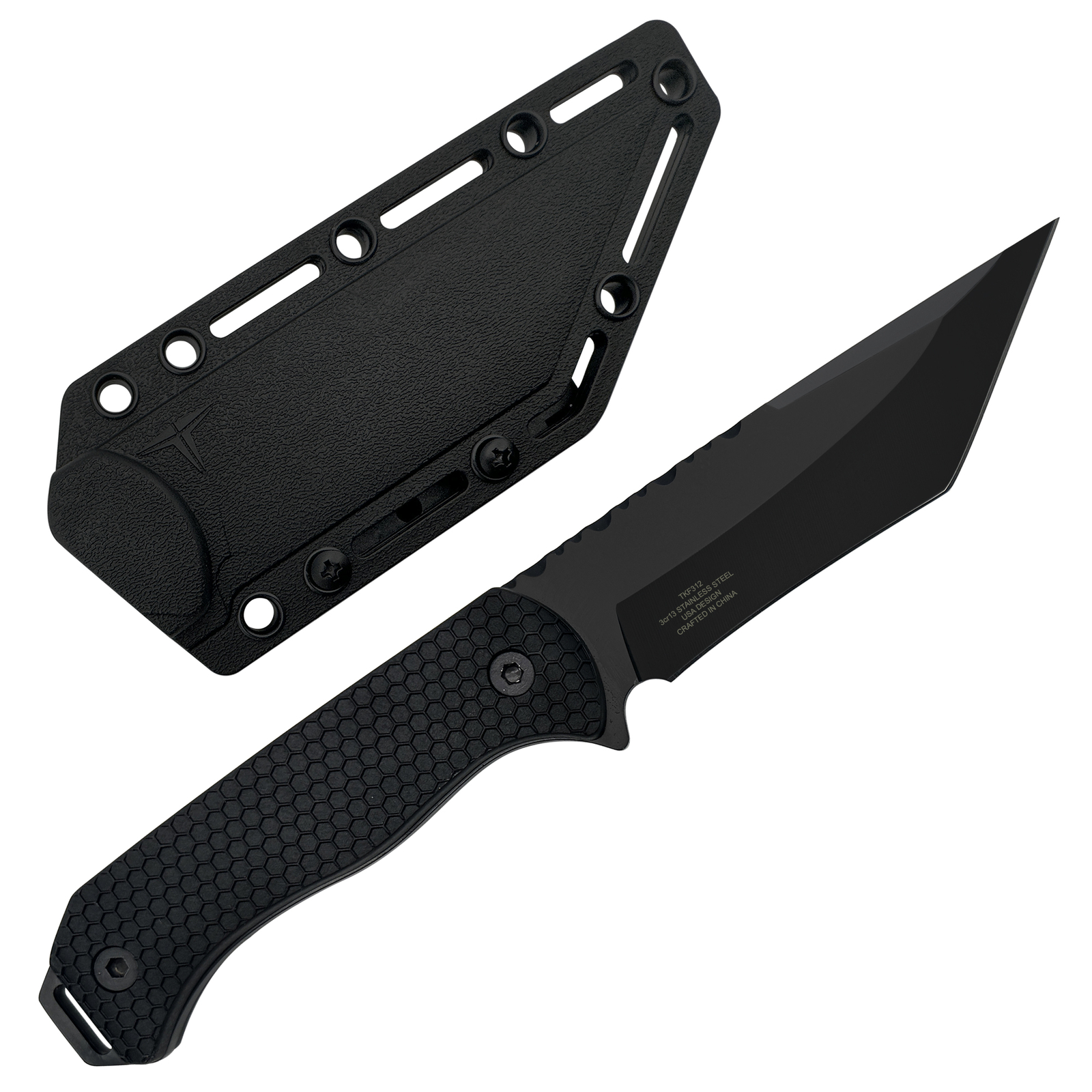 TAKUMITAK 9″ Full Tang Tactical Tanto Hunting Survival Rescue Knives – TKF312