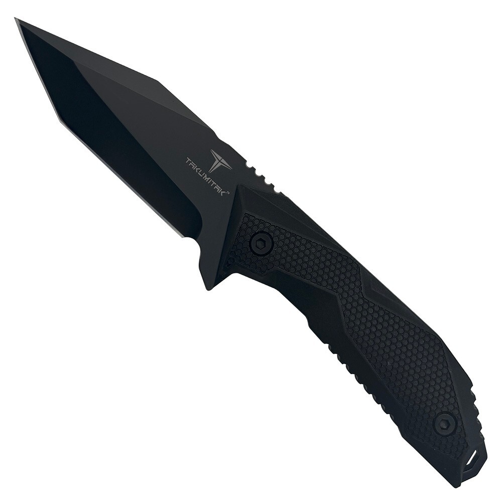 Takumitak Terminal 3Cr13 Steel Tanto Blade Black FRN Handle Fixed Knife – TKF320