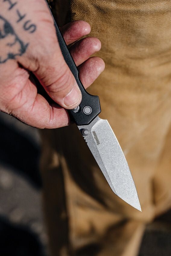 Kershaw Iridium DuraLock Black 3.5″ D2 Tool Aluminum Handle Folding Knife 2038R