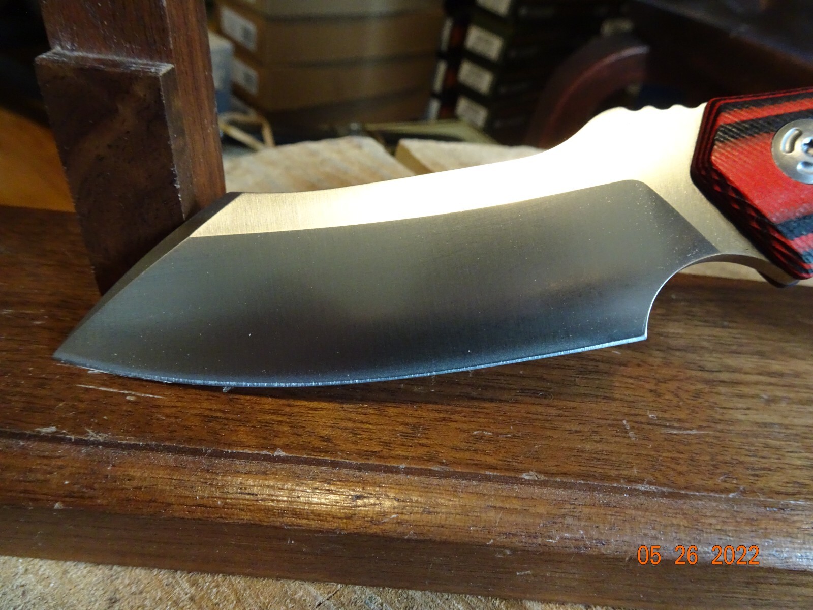 8.5″ SLING BLADE RED & BLACK DO-ALL FIXED BLADE KNIFE D2 BLADE G-10 HANDLE NY S