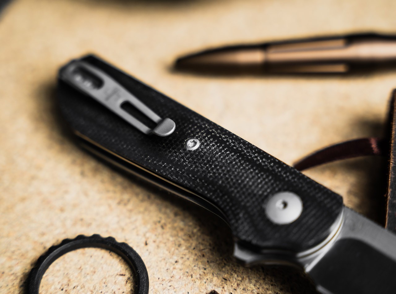 BOKER PLUS Corvus Folding Knife Nitro-V Blade Micarta Handle Clip Black 01BP0071