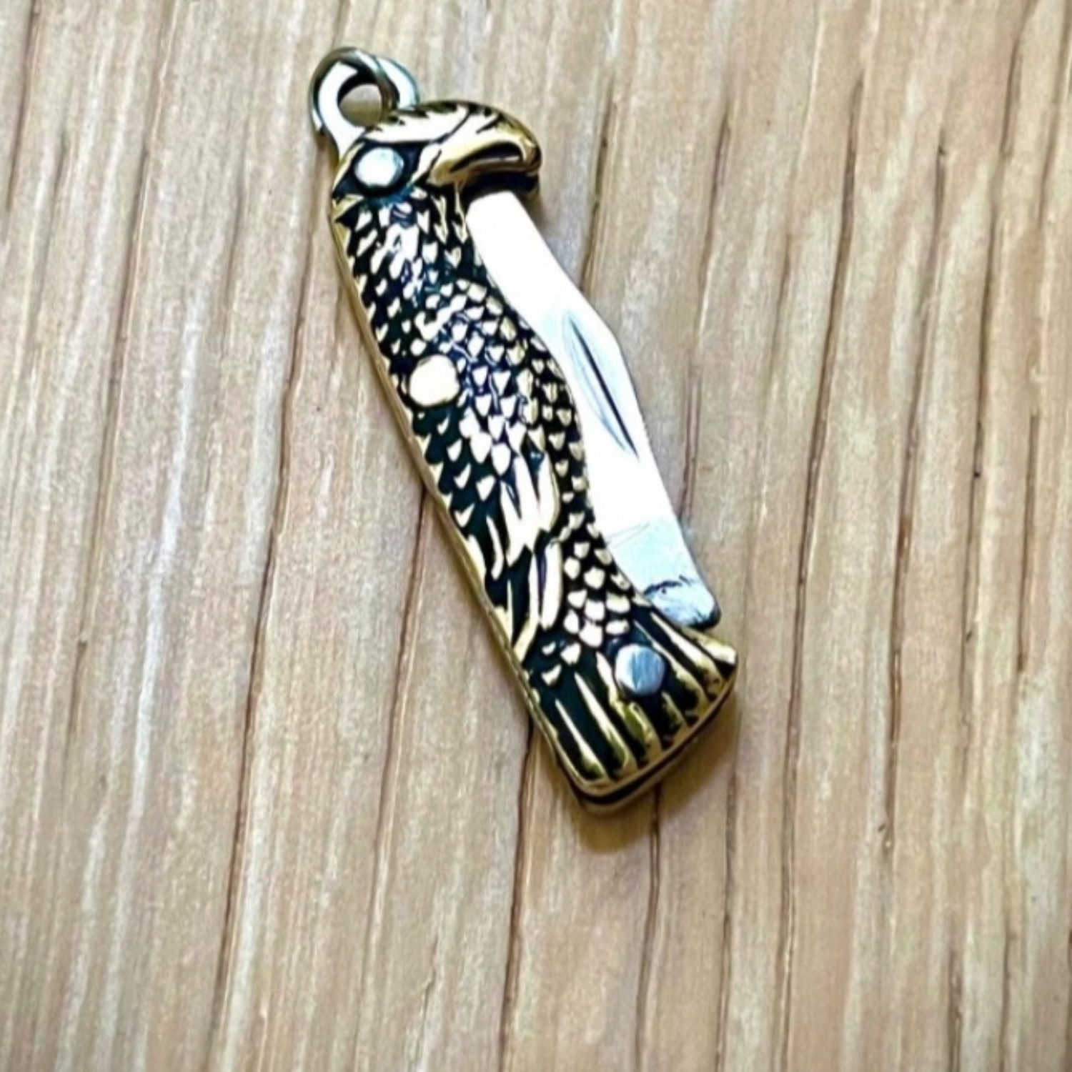 Mini Folding Pocket Knife Hunting Survival Camping Keychain Stainles Steel Eagle