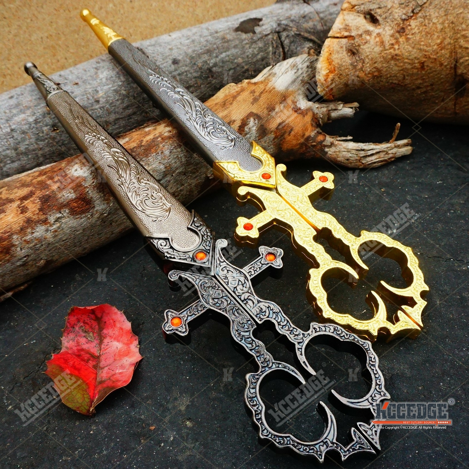10″ Collectible Medieval Renaissance Bodice Scissors Dagger Highly Decorated