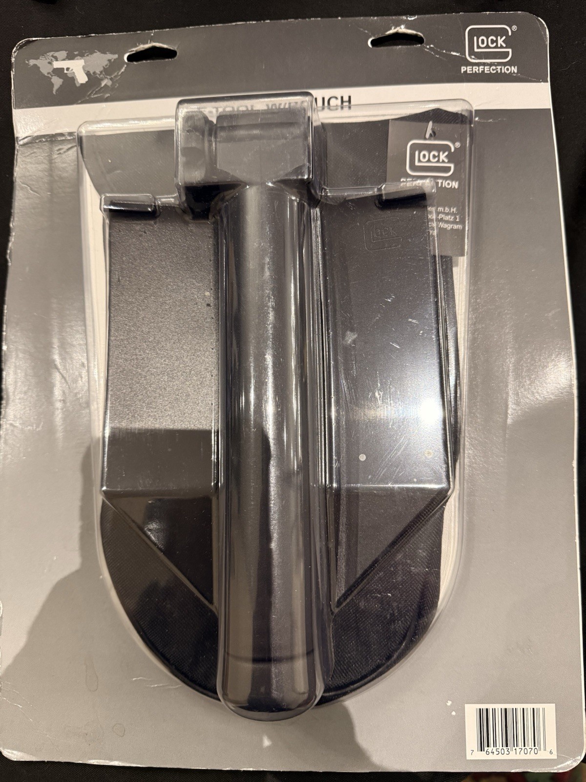 New Glock E-Tool Shovel W/Pouch & Saw Trenching Tool Black