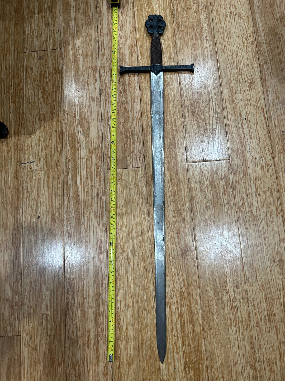 40” Silver Sword of the Catholic King Stainless Steel Wire Wrapped Handle