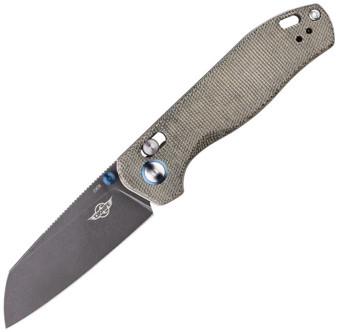 Olight OKNIFE Rubato 2 Folding Knife, Micarta Handle, 2.93″ Sheepsfoot Blade