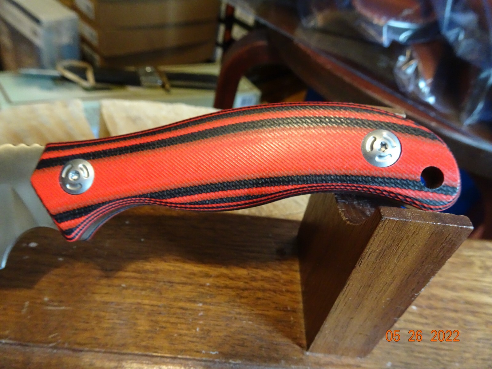 8.5″ SLING BLADE RED & BLACK DO-ALL FIXED BLADE KNIFE D2 BLADE G-10 HANDLE NY S