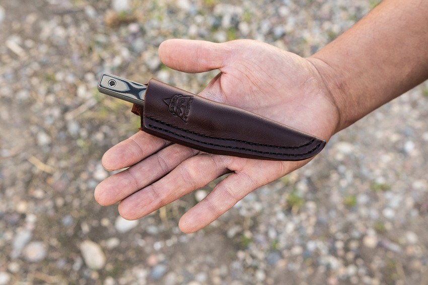 TOPS Wood Nymph Fixed Blade 2.25″ Carbon Black Tan G10 Fixed Blade Knife WDNP01