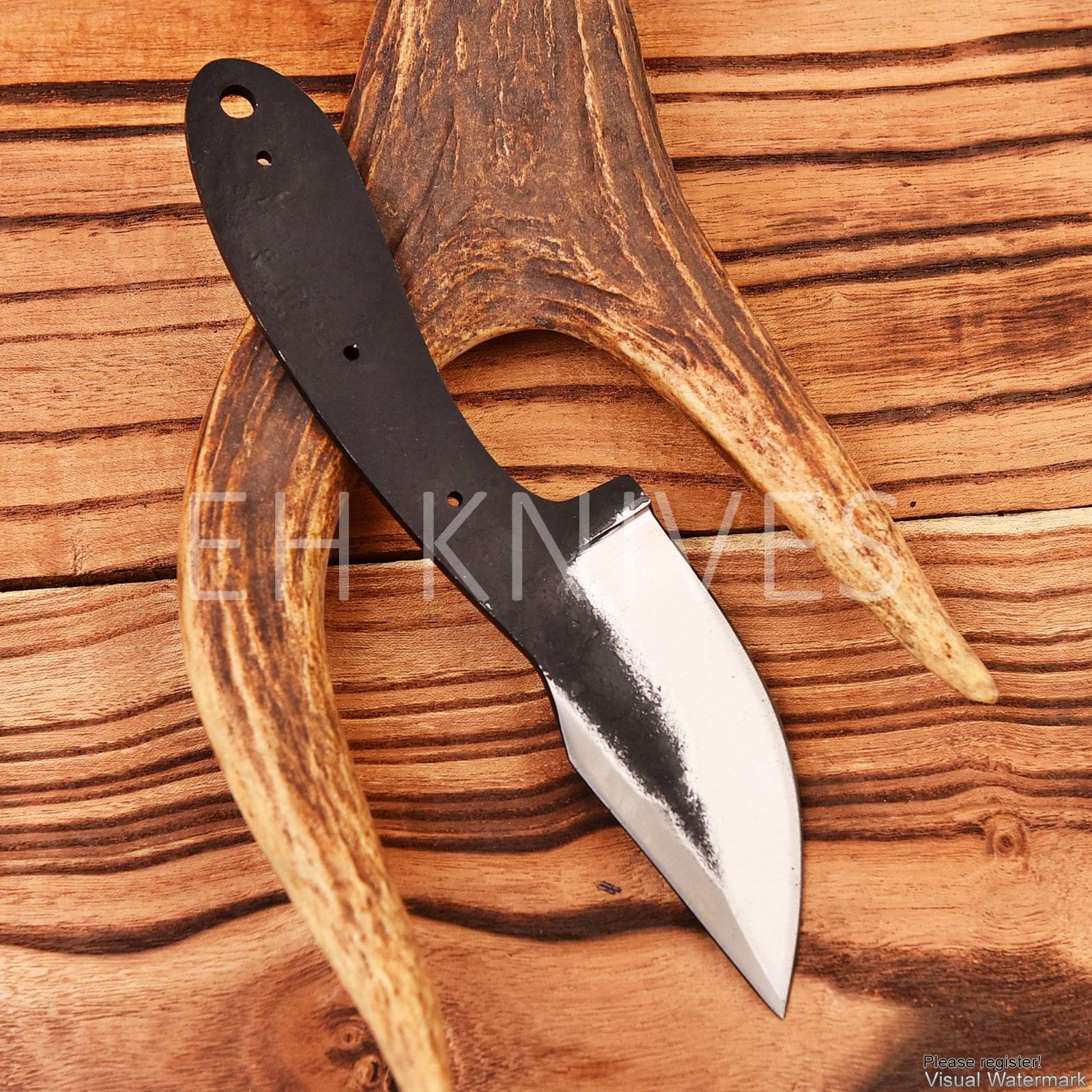 8” Lot Of 10 Handmade Carbon Steel Hunting Sharp Skinner Blank Blade Knives