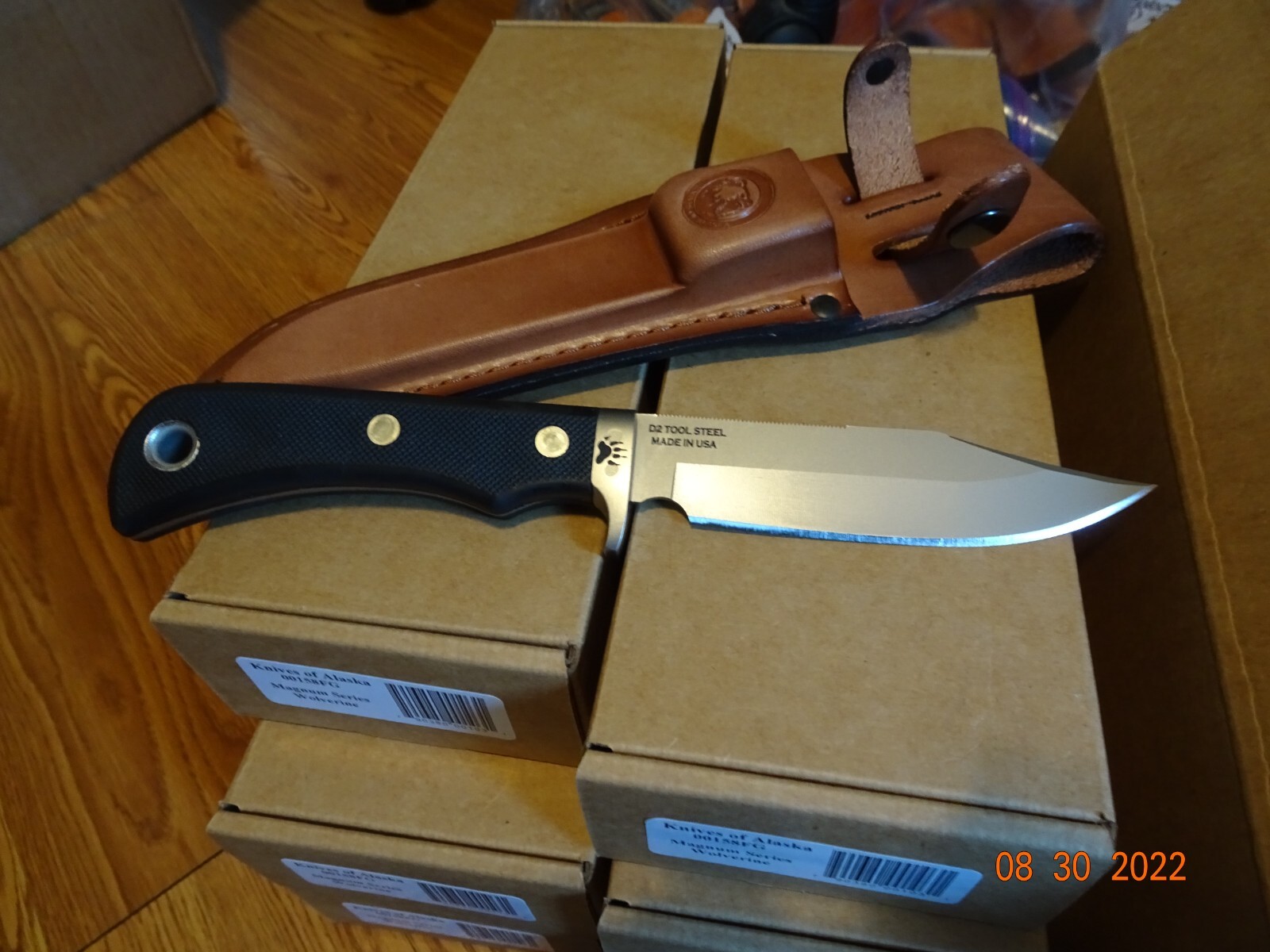 KNIVES OF ALASKA 9 1/2″ MAGNUM WOLVERINE D2 TOOL STEEL SURE GRIP HANDLE 158FG