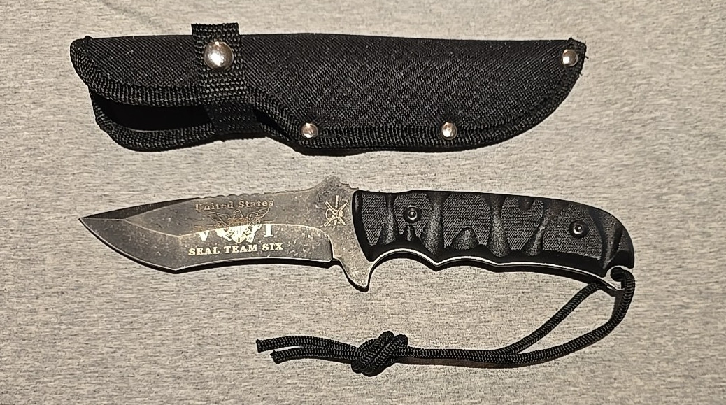 9″ TAC Xtreme TX-055B w/ Sheath W/ SEAL TEAM SIX LOGO ON BLADE