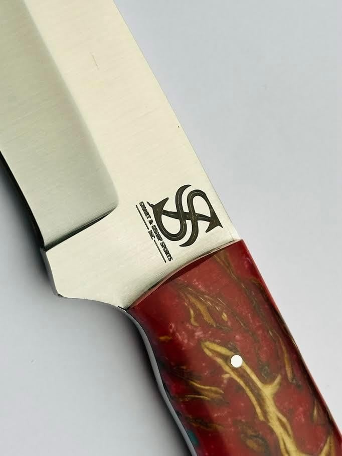 Red Raisen Stainless Steel 10-In. Knife, Steel Bolster. D2 Stainless Steel Blade