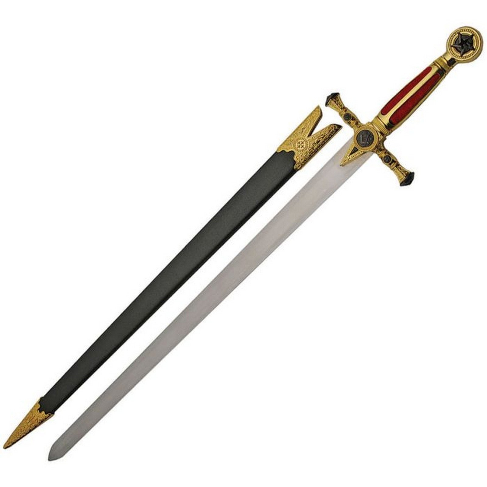 Masonic Sword Stainless Steel Unsharpened Blade Metal Alloy Handle – 926930
