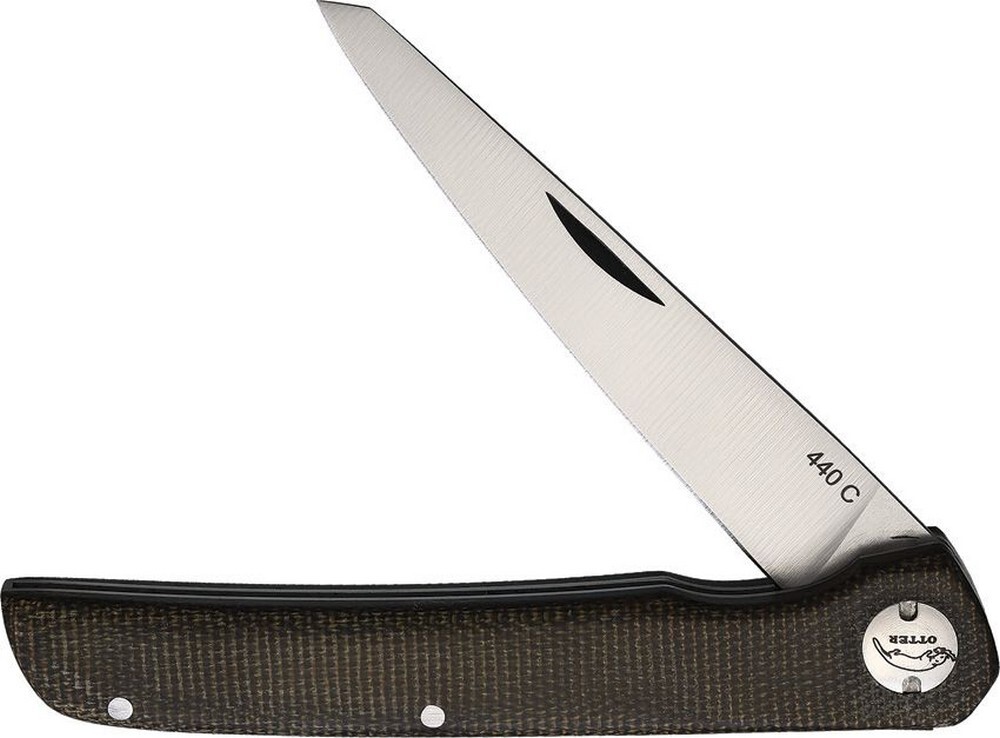 OTTER-Messer York 3″ 440C Blade Green Micarta Handle Folding Knife – 157 MI GR