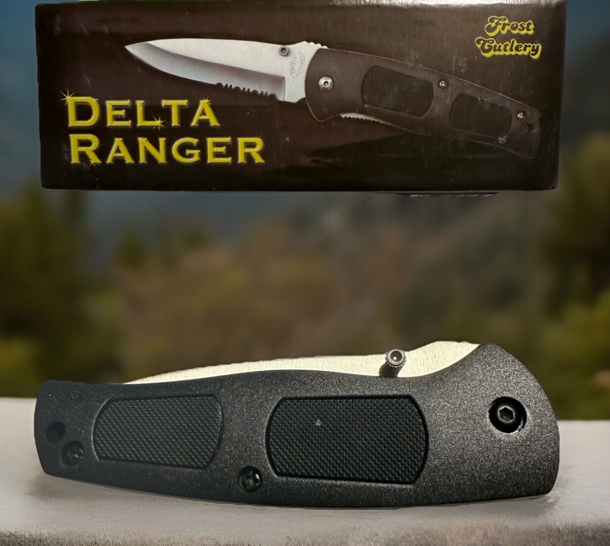 Frost Cutlery – Delta Ranger. Folding Pocket Knife/W Belt Clip. Hunting Fishing