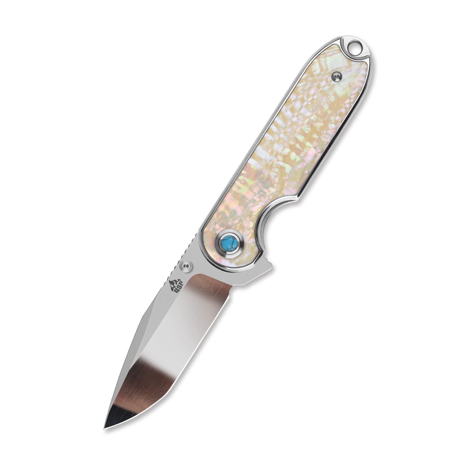 QSP Nebula Liner Lock Pocket Knife 14C28N Mirror Polish Blade Collectible EDC