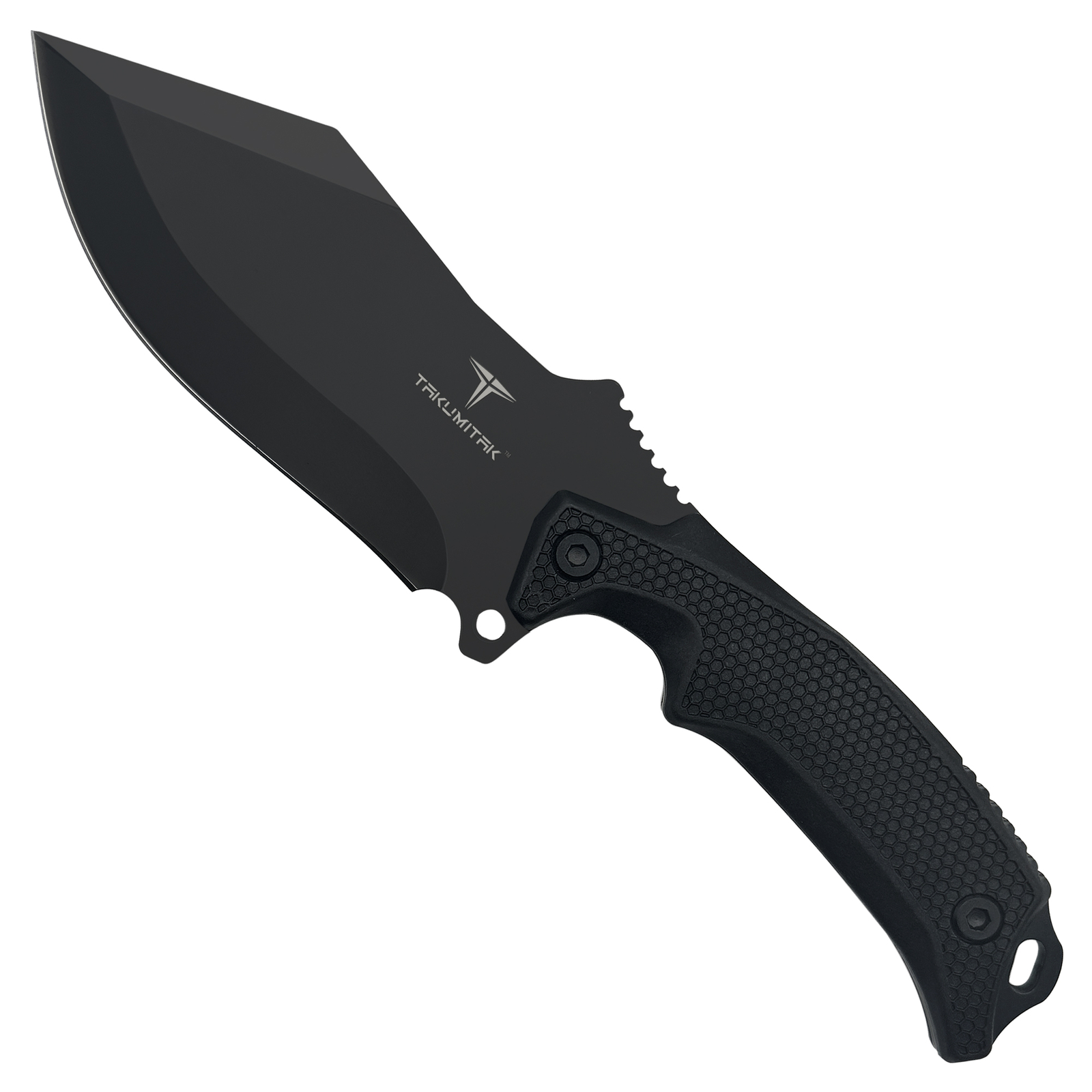TAKUMITAK 9″ Full Tang Hunting Survival Cleaver Knives w/ MOLLE Webbing Clip