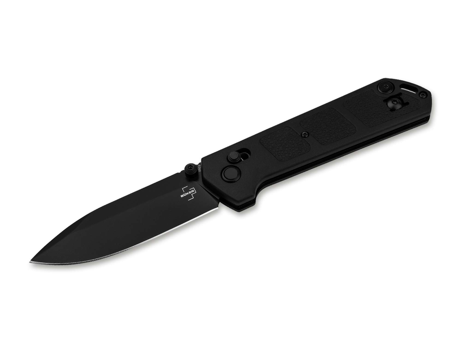 Boker Plus Kihon DC All Black Pocket Knife 3.23″ D2 Blade FRN Handle ✔️ 01BO905