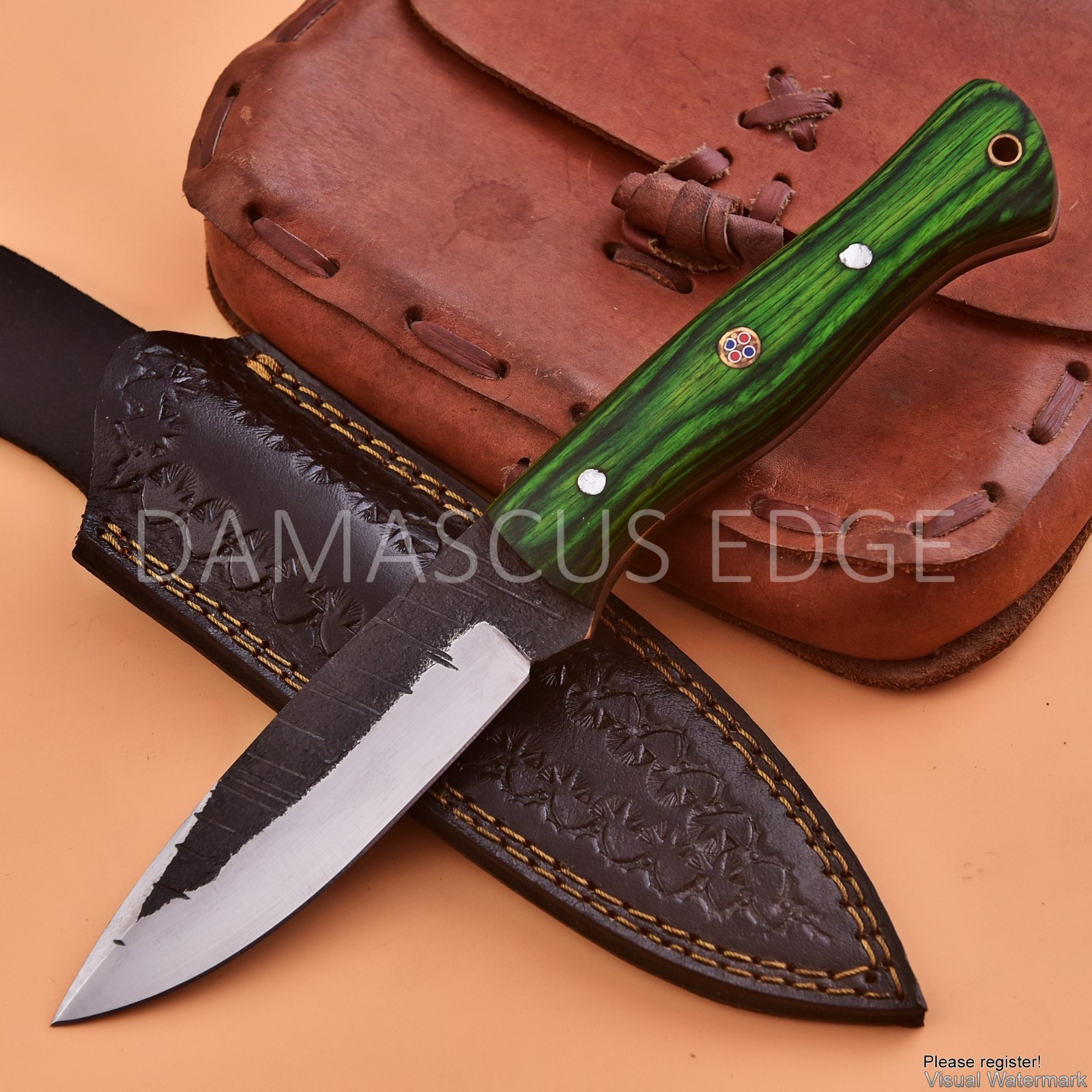 10” Handmade 1095 high carbon steel skinner – razor sharp hunting knife blade