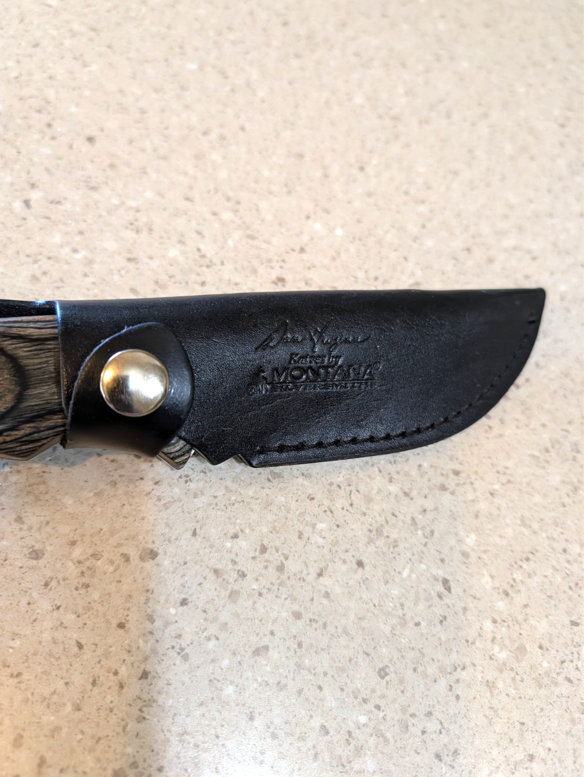 Montana Silversmiths FIXED BLADE Dan Gwynn HUNTING KNIFE – Silver Inlay MINTY