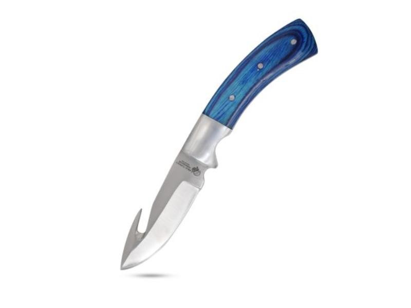 Wild Turkey Fix Blade Gut Hook Knife 8.5″ Full Tang Bone & Wood Handle w/Sheath