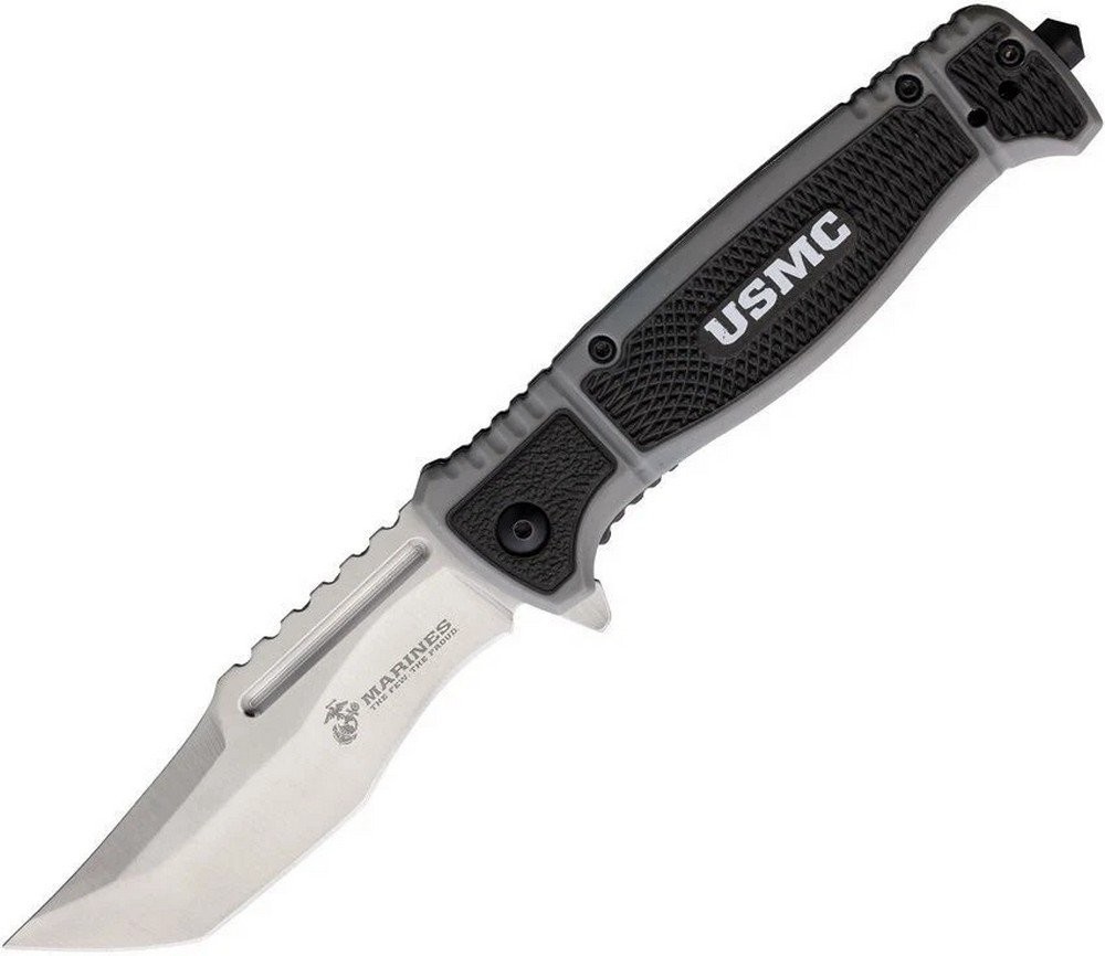 USMC Assisted Folding Knife 3Cr13 Steel Blade Nylon Handle – M-A3005GY