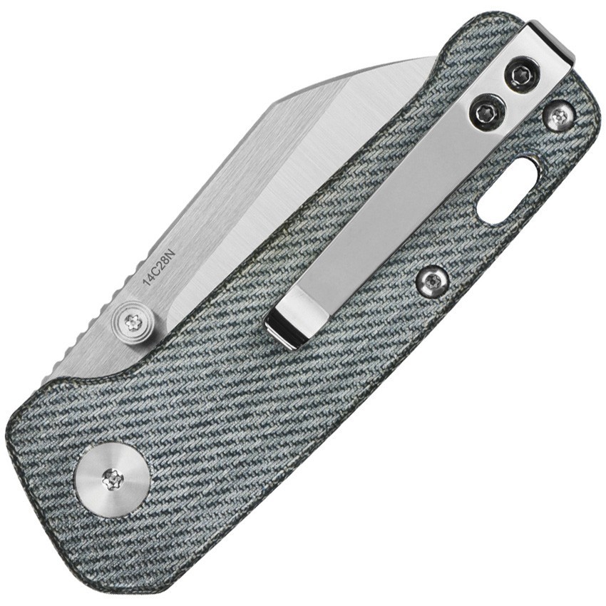 QSP Knife Mini Penguin Linerlock Denim QS130XS-B 2.25″ 14C28N Blue Micarta