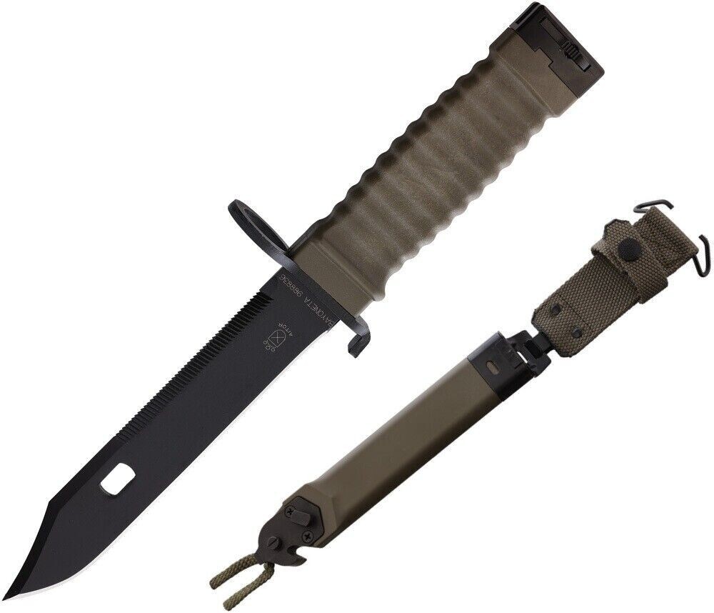 Aitor Combat Fixed Knife Stainless Steel Blade OD Green Polymer Handle – 16068G