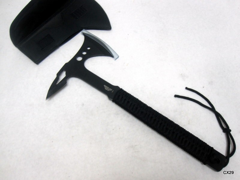 MTech 15.13″ Tactical Axe Black 440 Stainless Steel Head Spike MT-AXE8B
