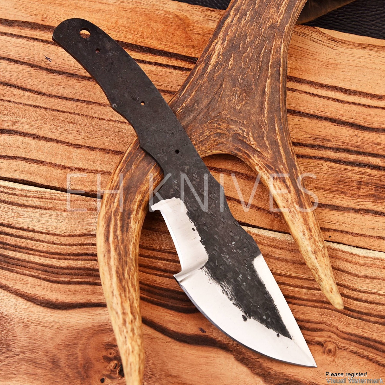 10” Lot Of 5 Handmade Carbon Steel Hunting Sharp Tracker Blank Blade Knives