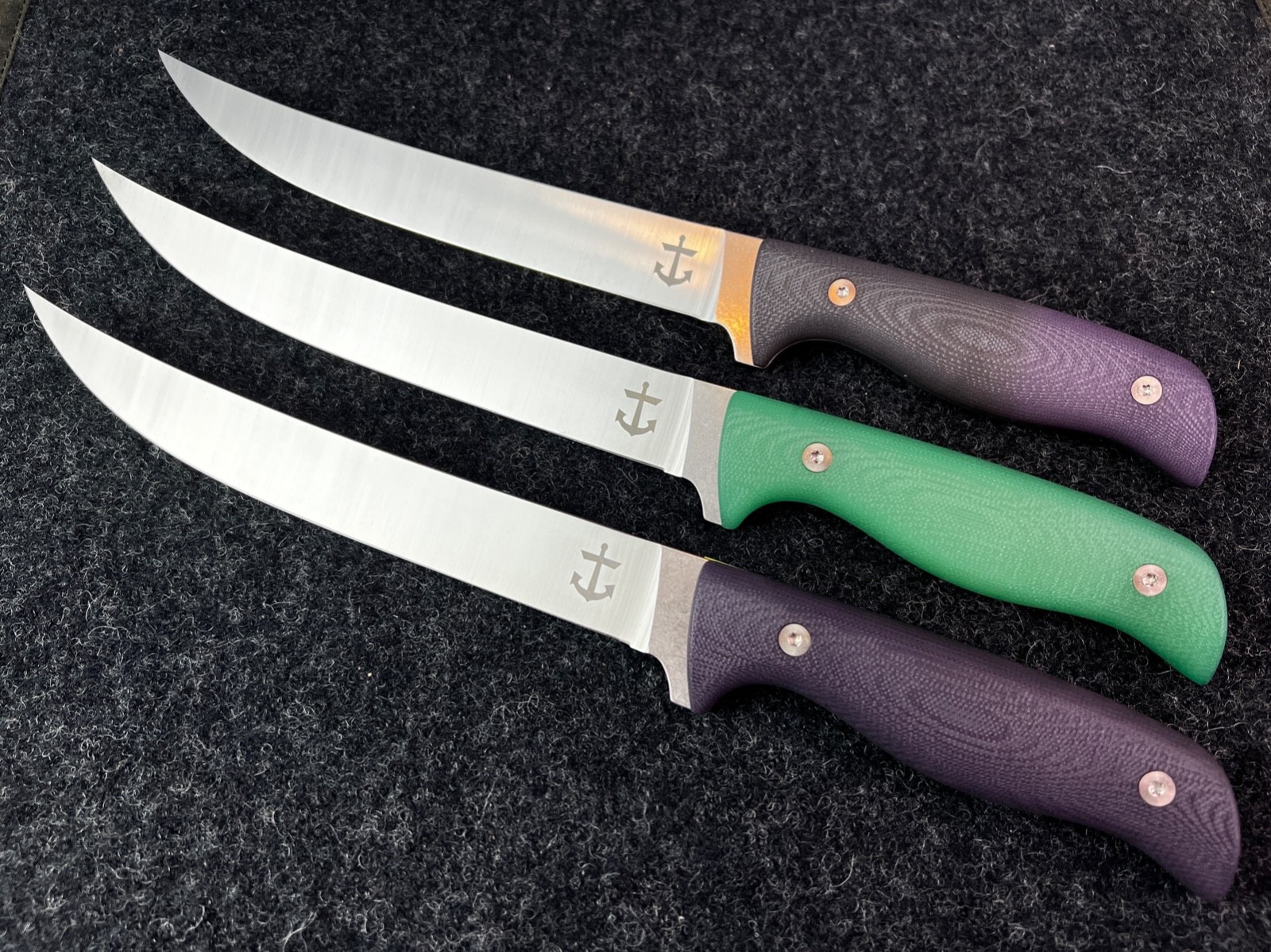 Leucadia Hamachi 8″ Filet, Satin MagnaCut Custom Dyed G-10 61 HRC