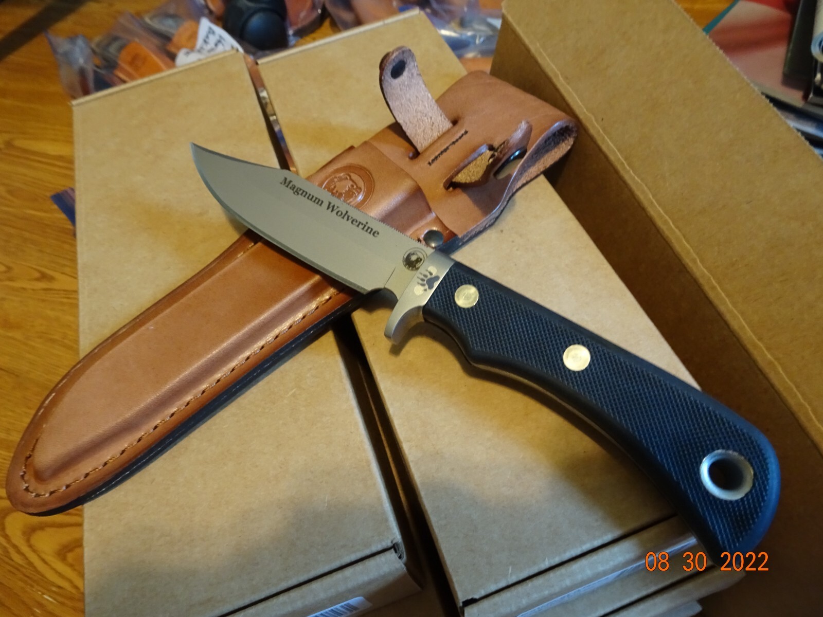 KNIVES OF ALASKA 9 1/2″ MAGNUM WOLVERINE D2 TOOL STEEL SURE GRIP HANDLE 158FG