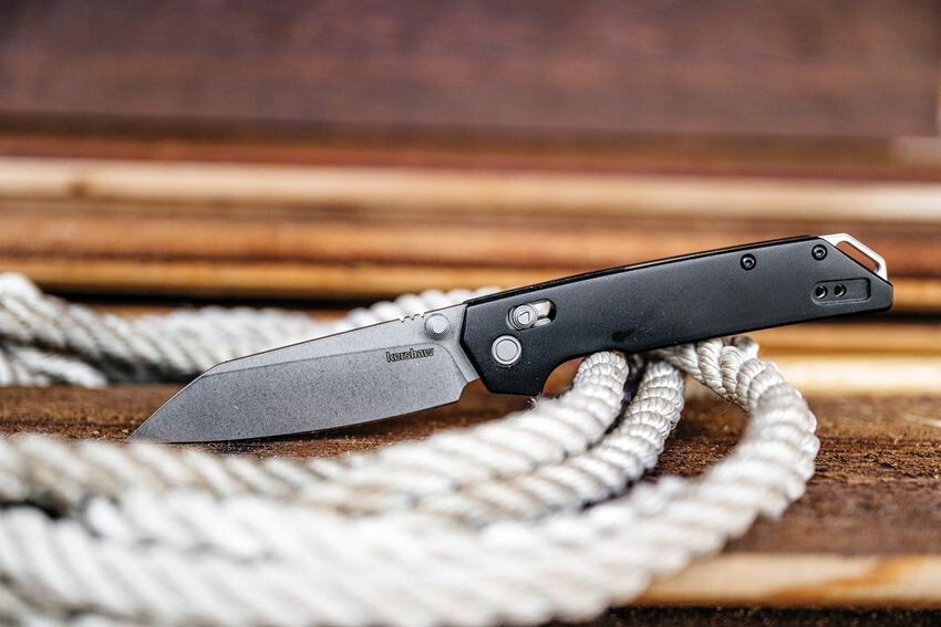 Kershaw Iridium DuraLock Black 3.5″ D2 Tool Aluminum Handle Folding Knife 2038R