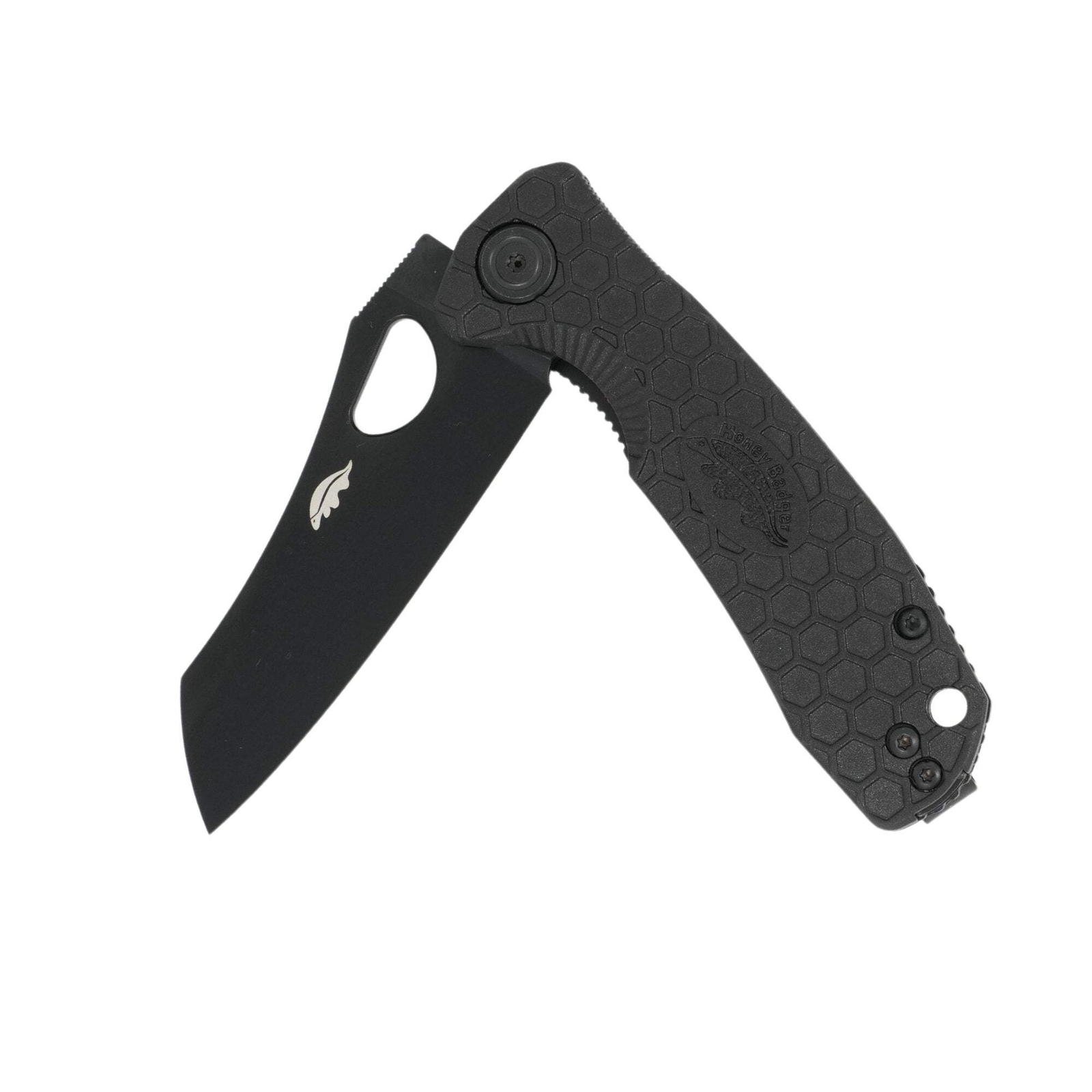 Honey Badger Knives Small Wharncleaver Knife – 8Cr13MoV Steel – Black Blade