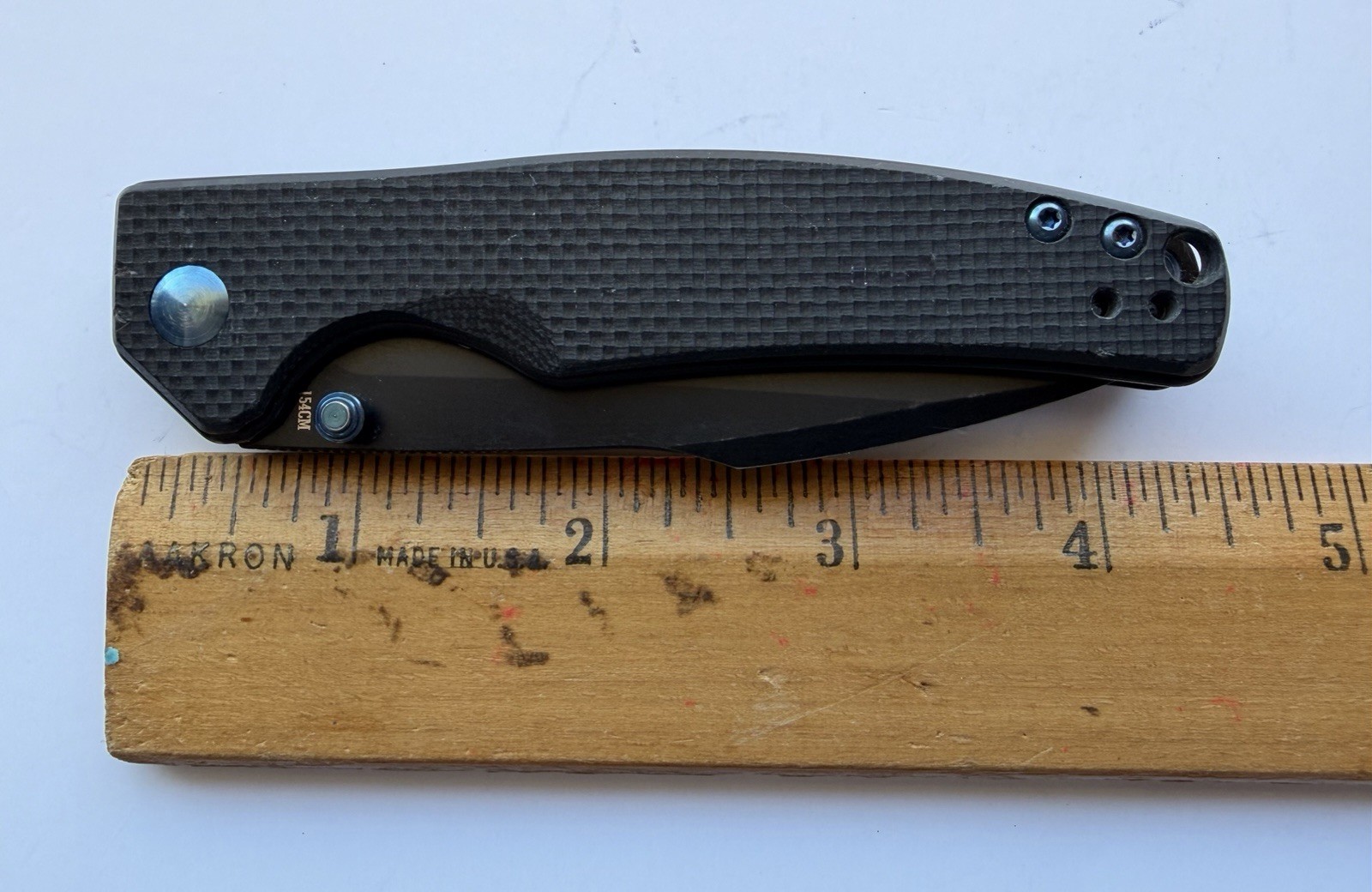 OKNIFE BEAGLE BLACK FOLDING KNIFE, 3.3″ SS BLADE, G10 HANDLE, EXCELLENT!