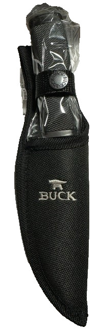 Vanguard Series Buck Style Fixed Blade Hunting Knife Black w/ Sheath – New InBox