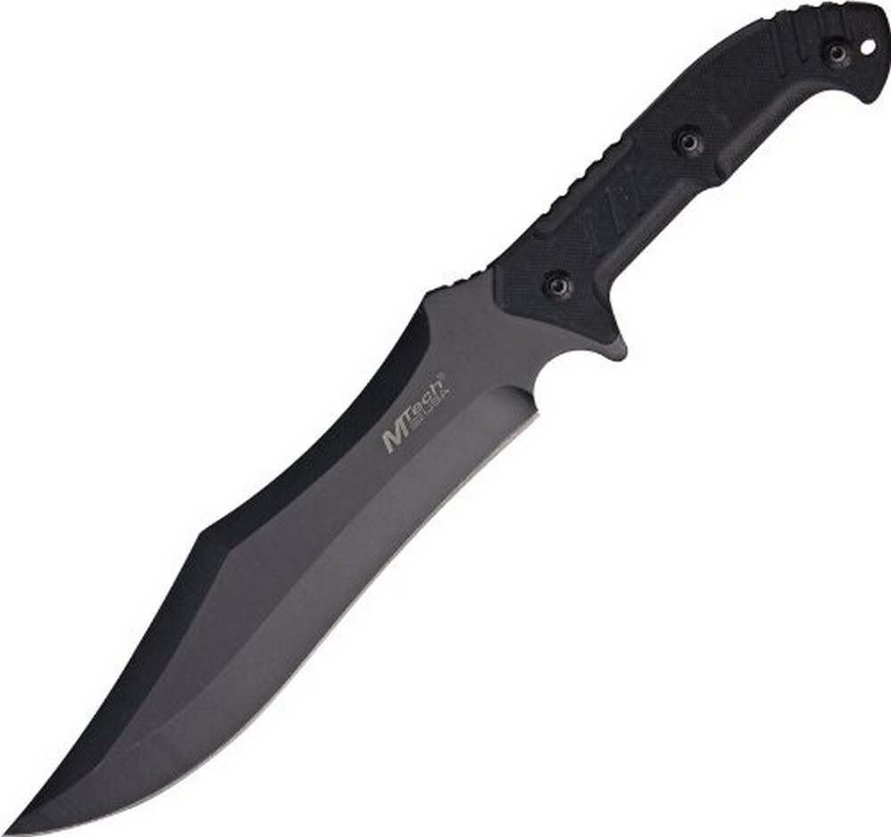 M-Tech Fixed Blade Knife Black 440 Stainless Clip Full Tang Sheath – MT-20-39