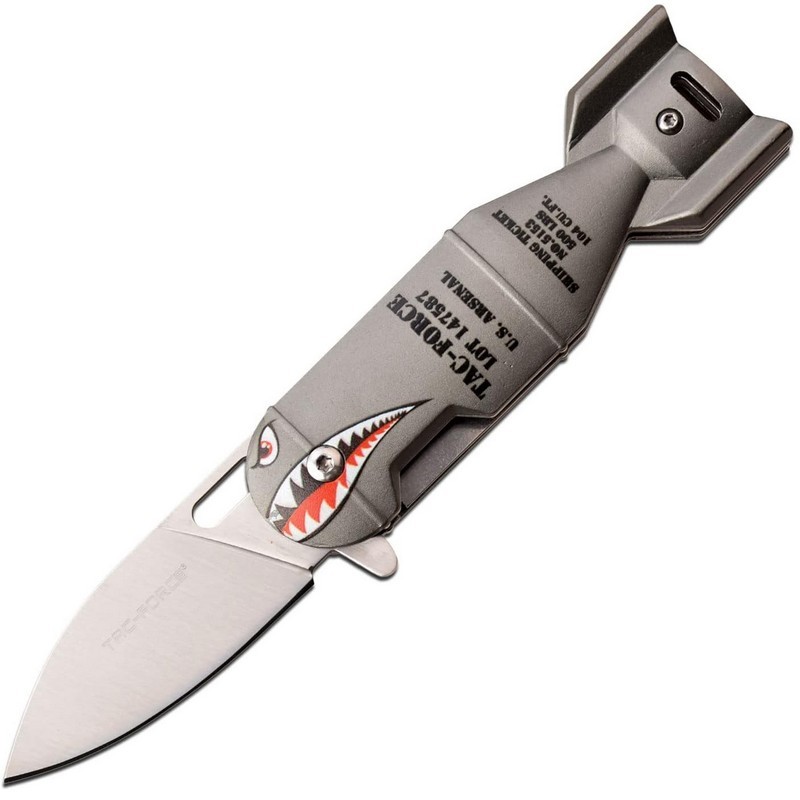 Tac Force TF-1039GY Linerlock Assisted Folding Knife 2.25″ Blade, Gray Handle